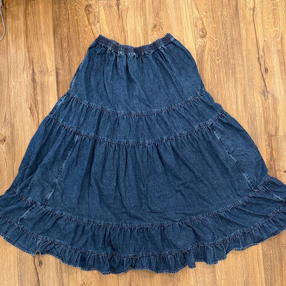 American Eagle Denim Maxi Skirt - Western